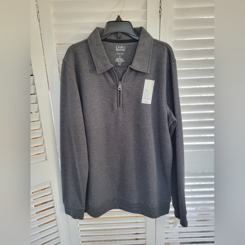 Croft & Barrow Extra Soft Fleece Pullover Men's Size S